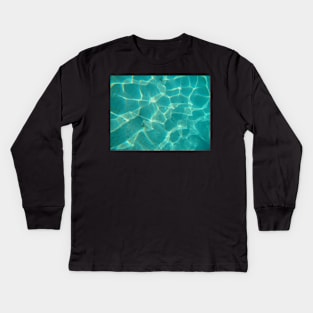 Unreal Turkish crystalline sea: abstract nature photography Kids Long Sleeve T-Shirt